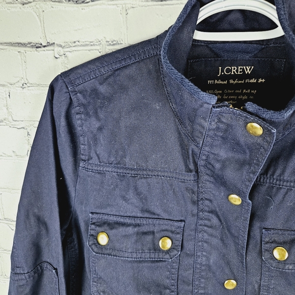 J. CREW | resin coated cotton twill utility cargo field jacket - Picture 2 of 10